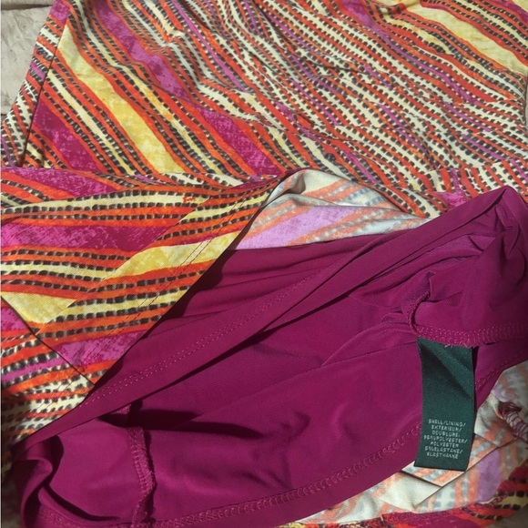 Ralph Lauren Red and Orange Striped Midi Dress size 6 - Picture 10 of 13